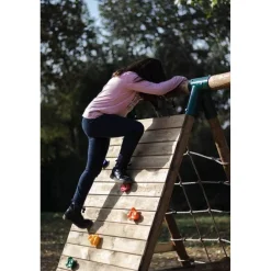 MASGAMES Parque infantil de madera columpios y escalada Timbu* Columpios