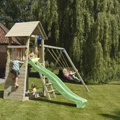 MASGAMES Parque juegos infantil de madera Belvedere XL con columpio doble* Columpios