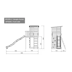MASGAMES Parque juegos infantil de madera Taga con columpio doble* Columpios
