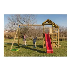MASGAMES Parque juegos infantil de madera Teide XL con columpio doble* Columpios
