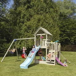 MASGAMES Parque juegos infantil de madera Penthouse XL con columpio doble* Columpios