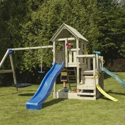 MASGAMES Parque juegos infantil de madera Penthouse XL con columpio doble* Columpios