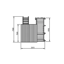 MASGAMES Parque juegos infantil de madera Penthouse XL con columpio doble* Columpios