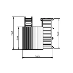 MASGAMES Parque juegos infantil de madera Penthouse XL* Columpios