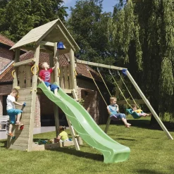 MASGAMES Parque juegos infantil de madera Belvedere con columpio doble* Columpios