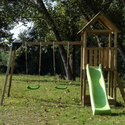 MASGAMES Parque juegos infantil de madera Tibidabo con columpio doble* Columpios