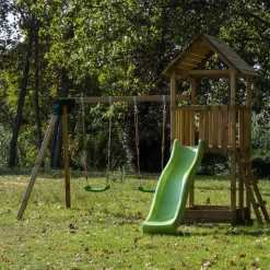 MASGAMES Parque juegos infantil de madera Tibidabo con columpio doble* Columpios