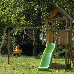 MASGAMES Parque juegos infantil de madera Tibidabo con columpio doble* Columpios