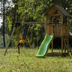 MASGAMES Parque juegos infantil de madera Tibidabo con columpio doble* Columpios