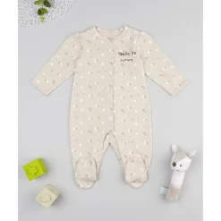 Prenatal Pelele beige flores