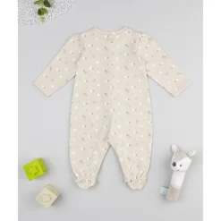 Prenatal Pelele beige flores