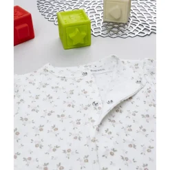 Prenatal Pelele blanco flores