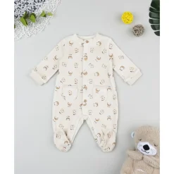 Prenatal Pelele de terciopelo beige con estampado animalitos* Ropa Y Accesorios·Peleles|Recién Nacido·Ropa Y Accesorios