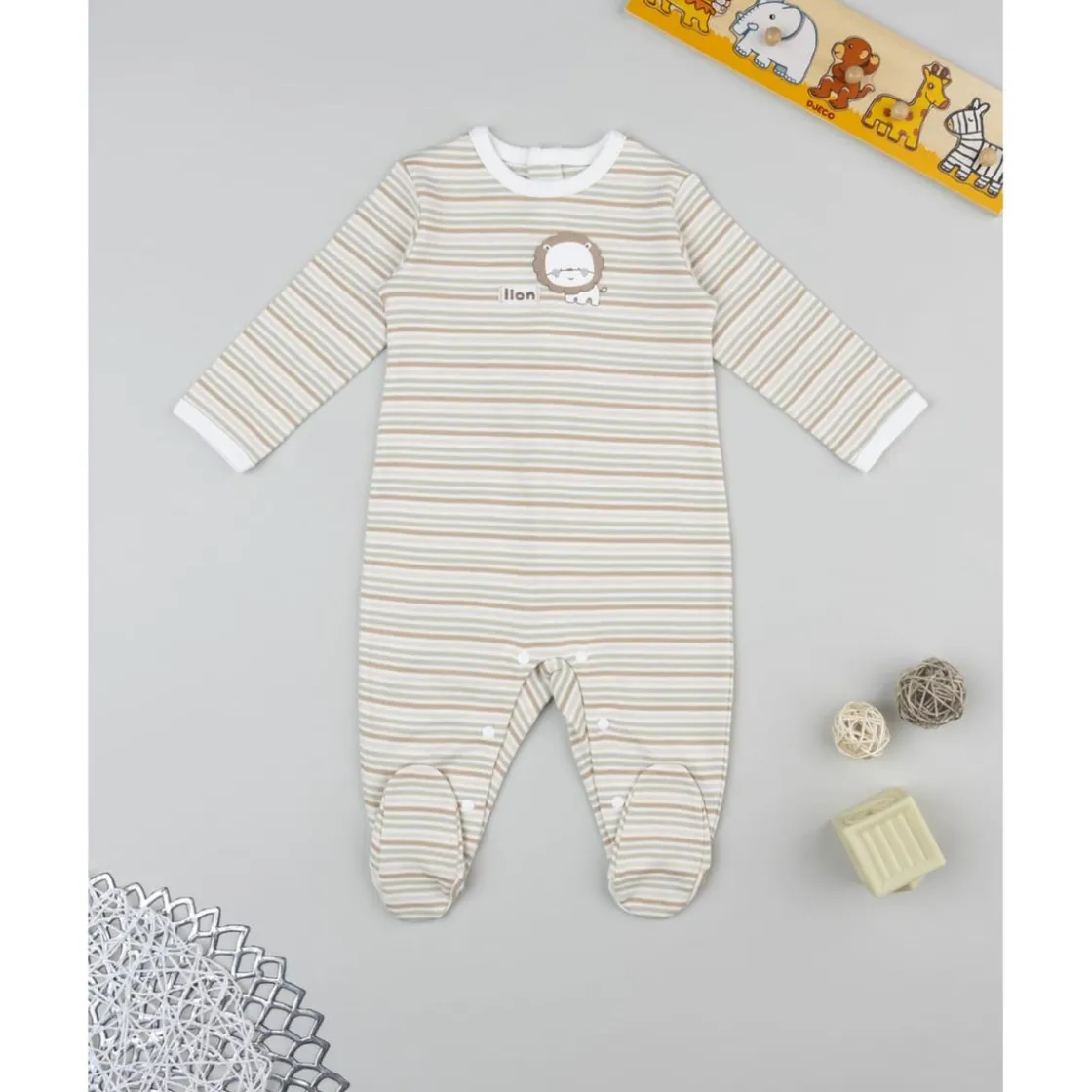 Prenatal Pelele rayas león