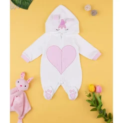 Prenatal Pelele rosa con capucha de unicornio