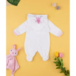 Prenatal Pelele rosa con capucha de unicornio