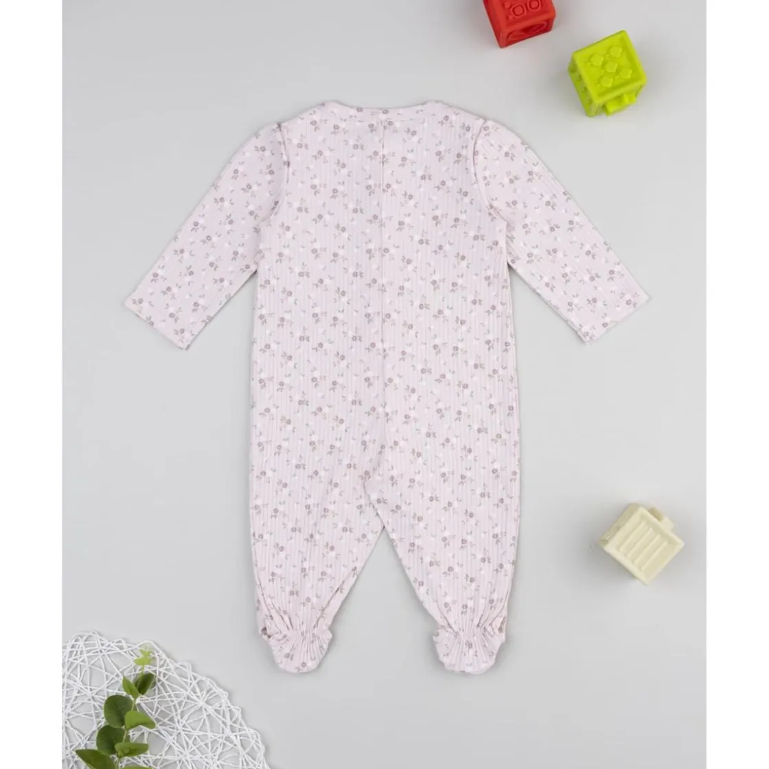 Prenatal Pelele rosa flores