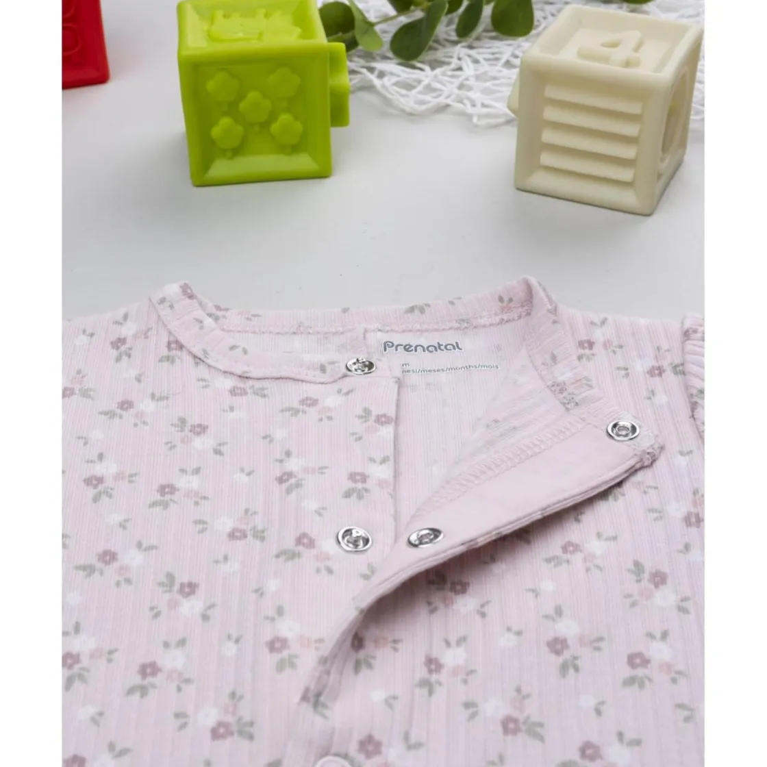 Prenatal Pelele rosa flores