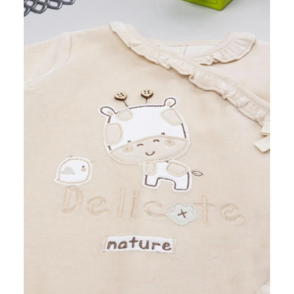 Prenatal Pelele terciopelo jirafa