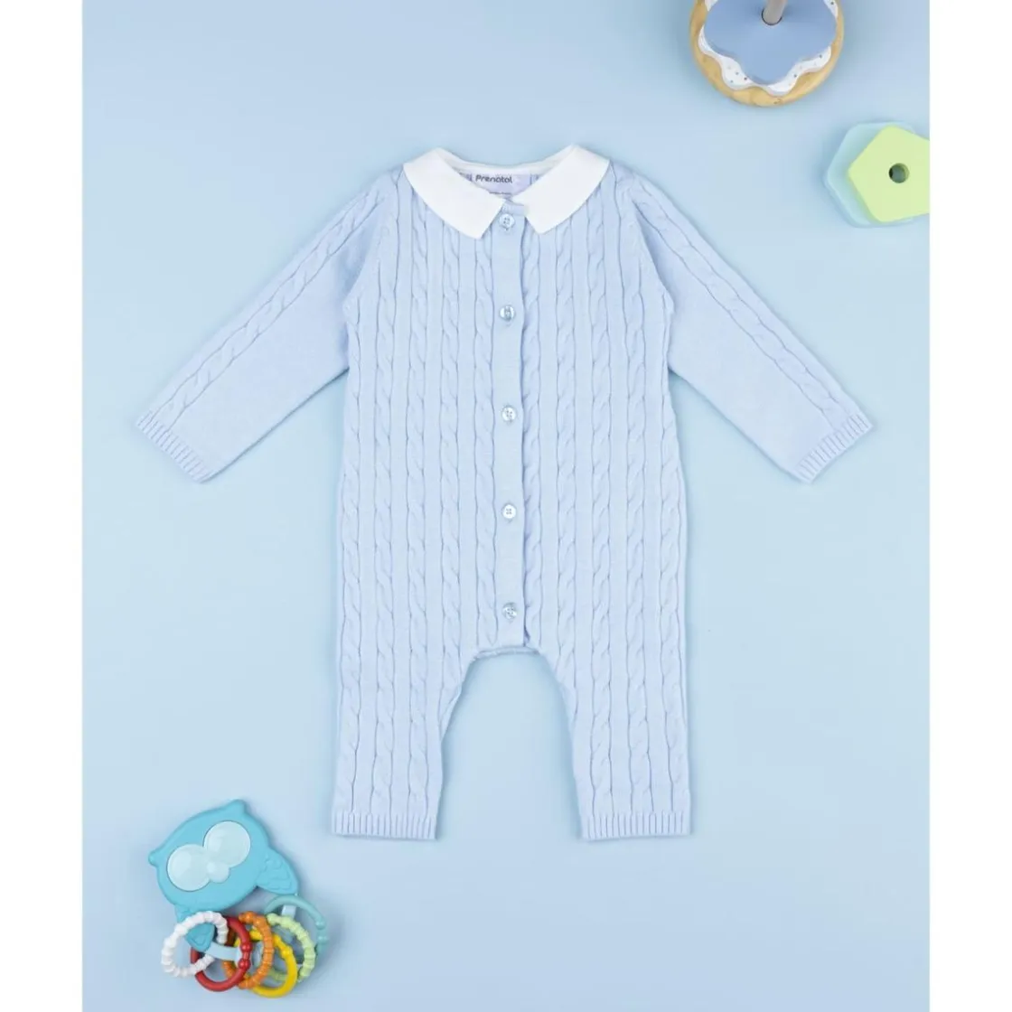 Prenatal Pelele tricot azul de recién nacido* Ropa Y Accesorios·Peleles|Recién Nacido·Ropa Y Accesorios