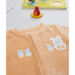 Prenatal Pelele unisex naranja con conejitos para recién nacido