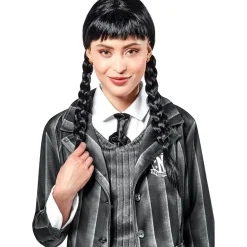 RUBIE'S Peluca con trenzas y flequillo