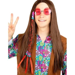 Funidelia Peluca de hippie morena