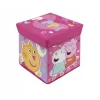 PEPPA PIG - Asiento plegable guardatodo textil cuadrado 30x30x30cm ㅤ* Estilo De Vida