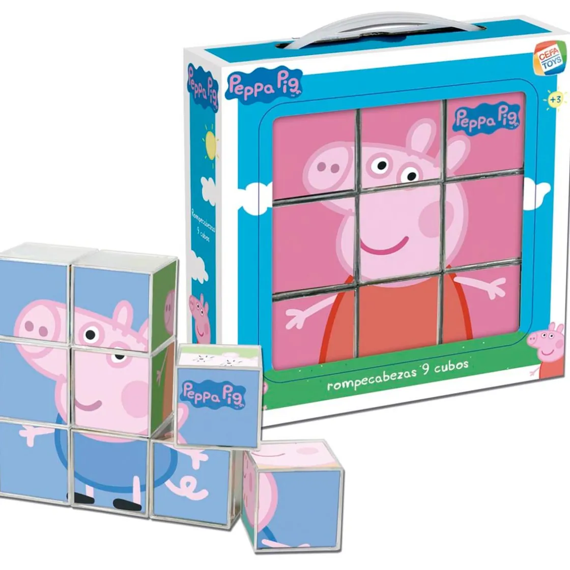 CEFA Peppa Pig - Rompecabezas 9 Cubos* Juguetes Educativos Y Libros|Juegos Y Puzzles