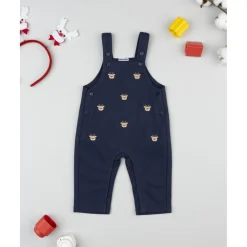 Prenatal Peto azul niño con renos bordados