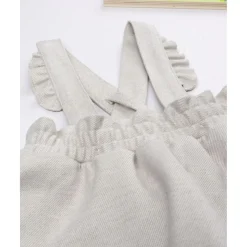 Prenatal Peto con falda niña beige con bordados