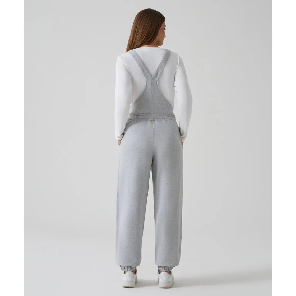 Prenatal Petos premamá de felpa gris para embarazo y lactancia