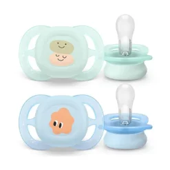 AVENT Philips - 2 chupetes Ultra Start niño verde y azul (0-2m)* Biberones Y Chupetes·Chupetes