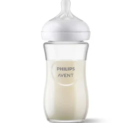 AVENT Philips - Biberon de vidrio natural response 240 ml (1m+)