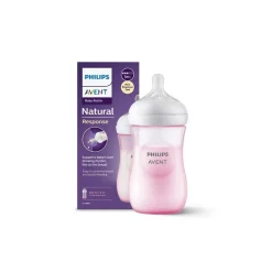 AVENT Philips - Biberon natural response rosa 260ml (1m+)* Biberones Y Chupetes·Biberones