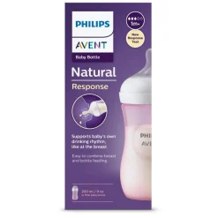 AVENT Philips - Biberon natural response rosa 260ml (1m+)* Biberones Y Chupetes·Biberones