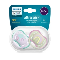 AVENT Philips - Chupetes ultra air 0-6 meses verde/rosa* Biberones Y Chupetes·Chupetes
