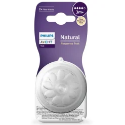 AVENT Philips - Pack de 2 tetinas Natural Response nivel 4 (+3m)