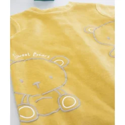 Prenatal Pijama amarillo de terciopelo con ositos
