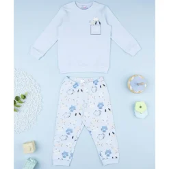 Prenatal Pijama azul de animalitos para niño