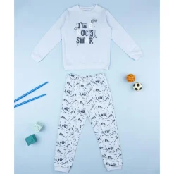 Prenatal Pijama azul "Rock Star" para niño