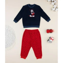 Prenatal Pijama azul y rojo Mickey Mouse para niño* Descanso Y Ropa Interior·Bebé 3-36 Meses