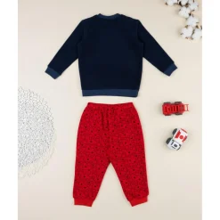 Prenatal Pijama azul y rojo Mickey Mouse para niño* Descanso Y Ropa Interior·Bebé 3-36 Meses