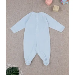 Prenatal Pijama de terciopelo niño azul claro osos