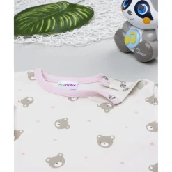 Prenatal Pijama dos piezas niña crema/rosa con osos