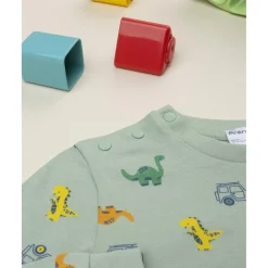 Prenatal Pijama dos piezas niño verde dinosaurios* Descanso Y Ropa Interior·Bebé 3-36 Meses