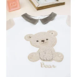 Prenatal Pijama entero bebé blanco/beige con osito* Ropa Y Accesorios·Peleles|Recién Nacido·Ropa Y Accesorios