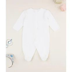 Prenatal Pijama niña blanco de terciopelo con unicornios