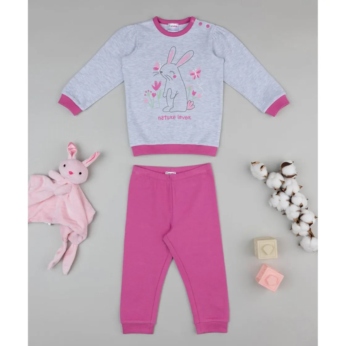 Prenatal Pijama niña rosa 'conejo'