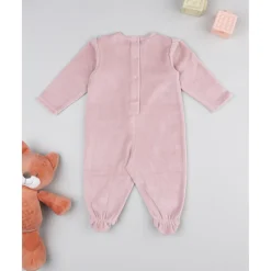 Prenatal Pijama niña rosa de terciopelo con gatitos